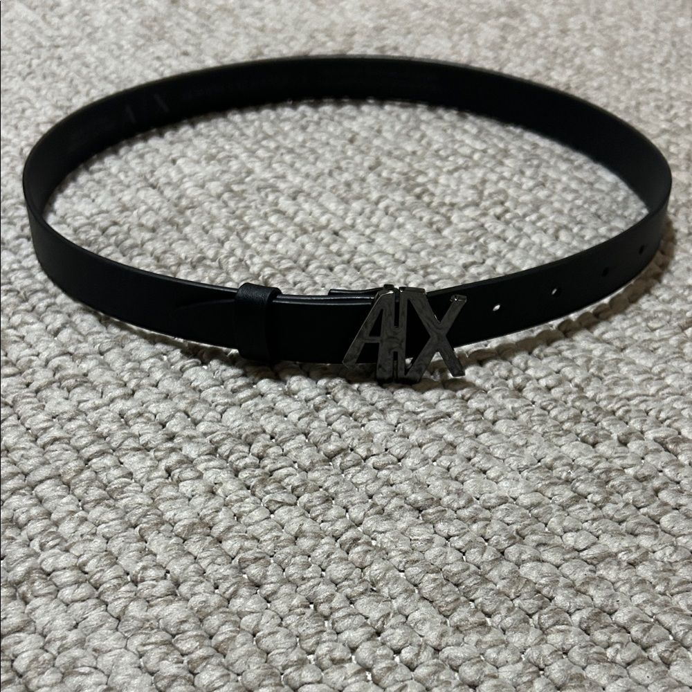 Armani Exchange Sleek Black Belt